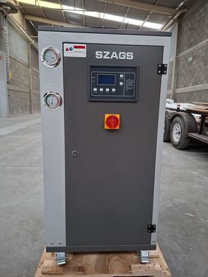 kaufen 5HP Industriewasserkühler Kunststoffverarbeitung 5RT Luftgekühlter Kühler für pharmazeutische chemische Kühlung Kupferrohrkondensator online manufacture