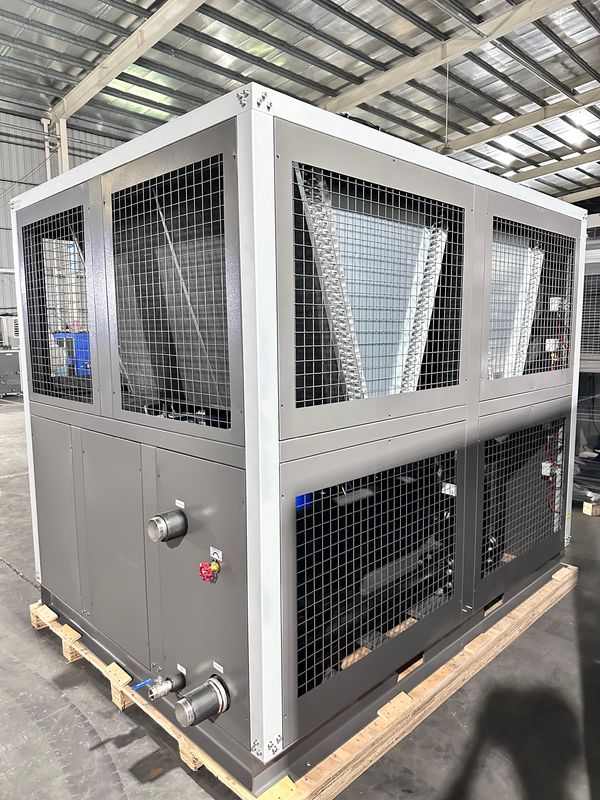 Fabrikzulieferung 60HP Luftgekühlter industrieller Wasserkühler 60 Tonnen Roll-Typ Glycol-Kühler mit vier Roll-Kompressoren