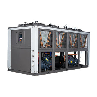 150 PS Luftgekühlte Schraubkompressor-Kühler Industriechemie-Kühler 150 Tonnen Luftkühlmaschine für PVC-Profil-Extrusionslinien