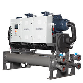 AGS-100WSH 100 PS wassergekühlter Schraubkühler für die Kunststoffextrusion und Formenverarbeitung mit halbhermetischem Schraubkompressor