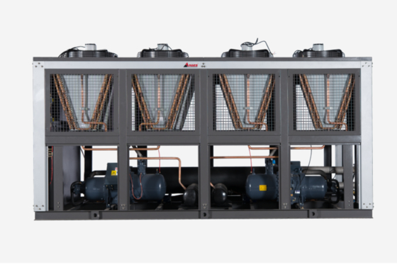 Hochleistungs-470-kW-Luftgekühlter Scroll-Kältemittelkühler für die industrielle Prozesswasserkühlung in der Druck- und BOPP-Folienkaschierung